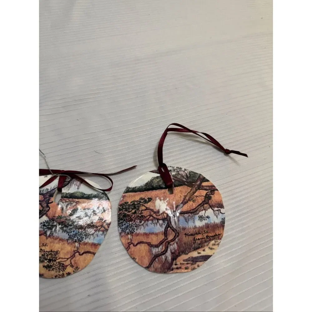 Lot Of 2 Kiawah,S.C. Starfish Christmas Ornament By Jeanie Drucker
